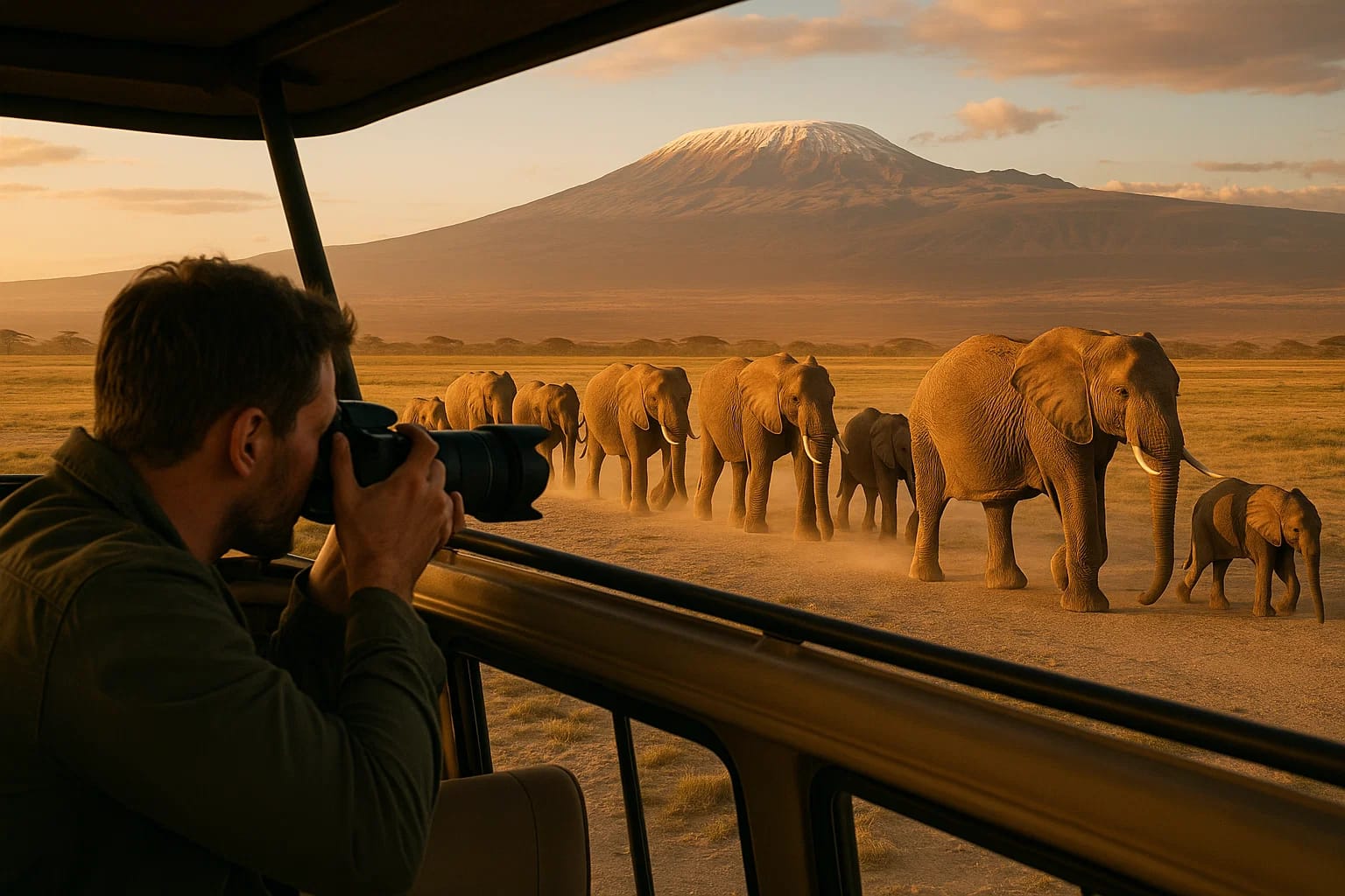 photographing in Amboseli National Park