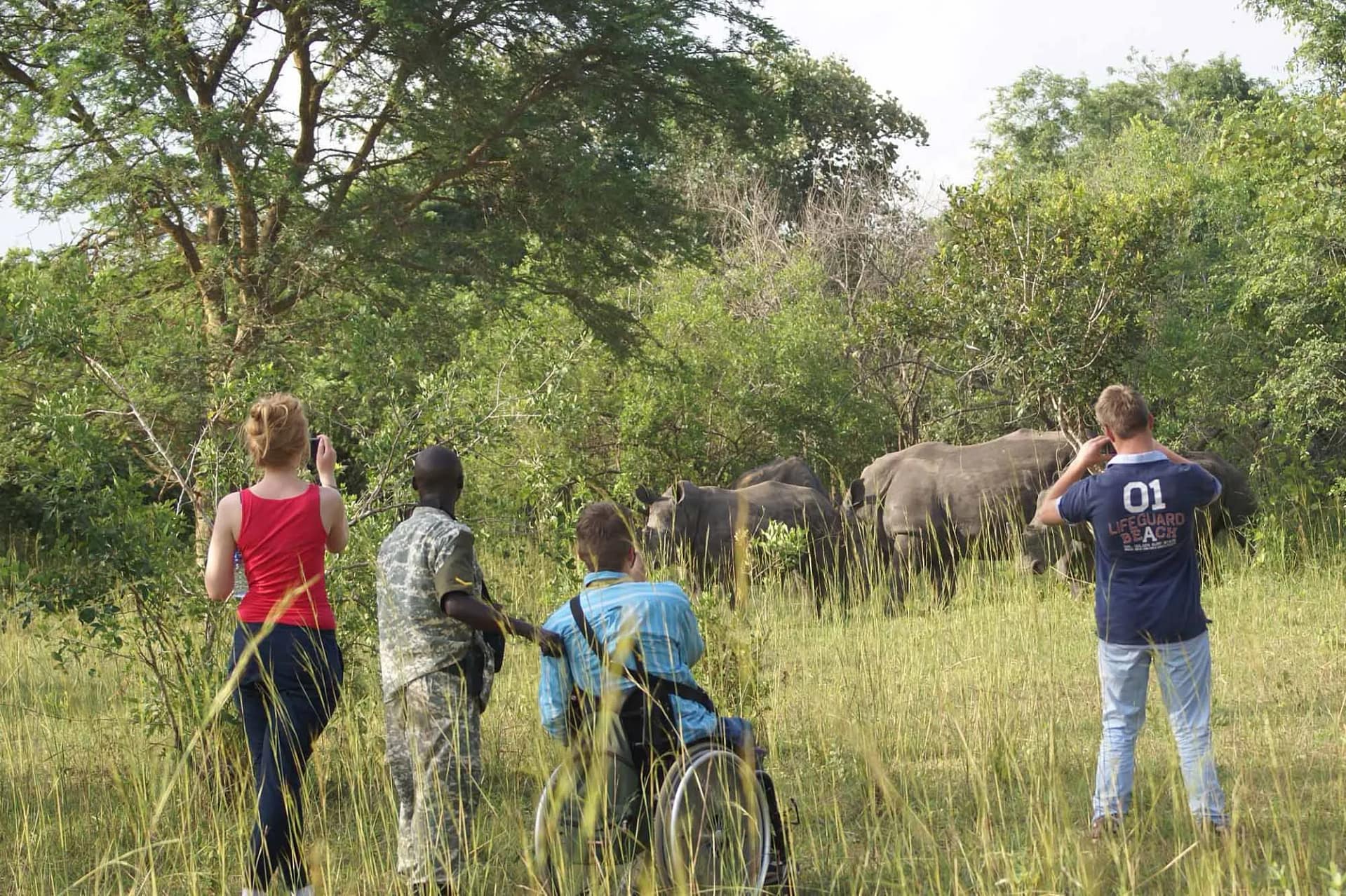 Rhino Tracking on Foot in Ziwa Rhino sanctuary